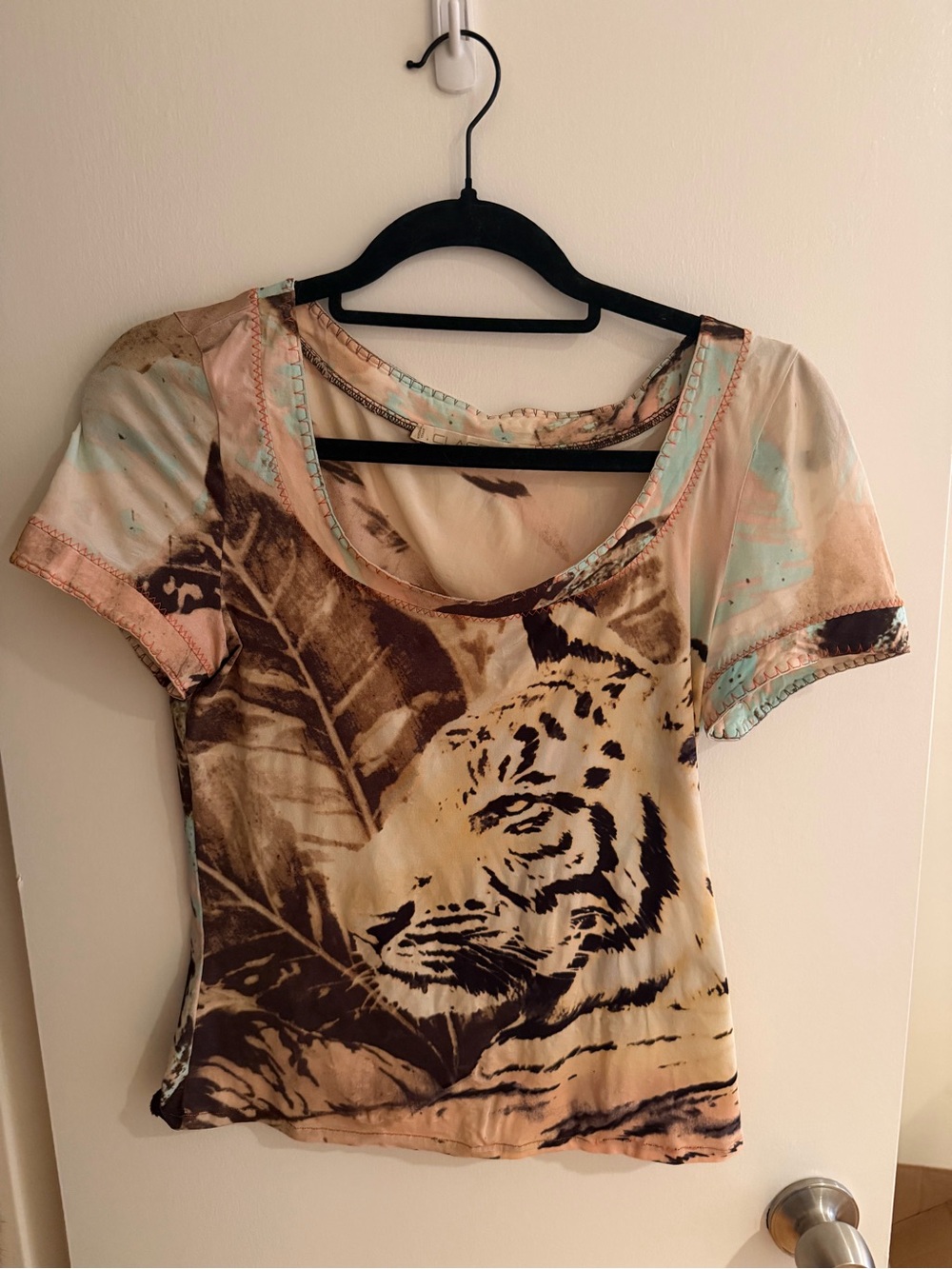 vintage cavalli printed shirt